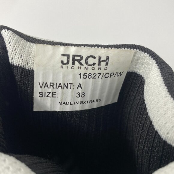John Richmond Women's Sock Fit Hi Top Black Sneaker EU38 - Picture 5 of 6